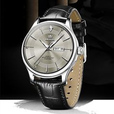 Gender:Men; What's in the box:1 x Watch; Shape:Round; Type:Quartz Watch; Movement Type:Quartz; Case Material:Metal; Band Material:Leather Strap; Brand:OLEVS; Features:Business,Casual,Sports,Wristwatch,Minimalist; Listing Date:06/24/2024; Production mode:External produce; Case Diameter Approx:4cm / 1.57 Inches,4.2cm / 1.65 Inches; Case Thickness Approx:1.1cm / 0.43 Inches; Band Length Approx:24cm / 9 Inches; Band Width Approx:2cm / 0.8 Inches; Model:9908; Functions:Calendar,Waterproof,Luminous,Date Week,Decoration Elegant Business Watches Wear-resistant, Elegant Wear-resistant Watch Accessories As Gift, Classic Silver Wear-resistant Watches, Silver Chronograph Watch With Leather Strap For Business, Modern Black Stainless Steel Chronograph Watch, Luxury Automatic Stainless Steel Chronograph Watch, Silver Automatic Chronograph Watch With Leather Strap, Military Watches For Men, Mens Belts