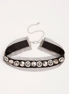 This choker strikes an awesome balance of delicate and badass. The featherweight black tulle band is a soft contrast to the weighty silver tone studs. Lobster clasp. 13. 5” long with 5” extender. Man-made materials. Imported. The best plus size women's studded tulle choker chokers in black. Torrid is your destination for cozy fall and winter clothes to keep you warm and comfortable. Sewing Club, Affordable Plus Size Clothing, Trendy Plus Size Fashion, Black Tulle, Shopping Day, Freshwater Cultured Pearls, Pearl Stud Earrings, Pearl Studs, Cozy Fall