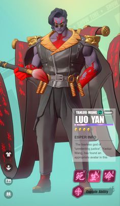 an image of a character from the video game luo yan