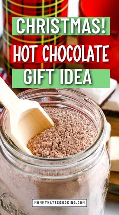 hot chocolate mix great gift idea Easy Hot Chocolate, Hot Chocolate Recipe Homemade, Hot Chocolate Mix Recipe, Homemade Hot Chocolate Mix, Hot Chocolate Gifts, Hot Chocolate Gift, Cup Of Hot Chocolate, Hot Chocolate Cookies, Peppermint Hot Chocolate