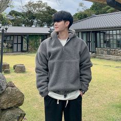 Aonga Kami No.4713 Sherpa Hoodie5ft 9''(176cm) tall, 136 lbs(62kg) weight and wearing a size L 5ft 7''(170cm) tall, 110 lbs(50kg) weight and wearing a size MUnsure about the fit? Visit our - Fleece- Loose fit Asian Fits, Cotton Coat Men, Highschool Outfits, Korean Mens Fashion, Coat Korean, Fuzzy Coat, Sherpa Coat, Hard Seltzer, Style 2023