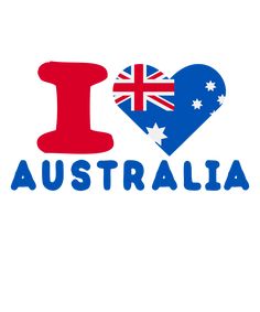 i love australia with an australian flag