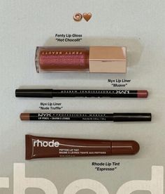 rhode lip combo | fall lip combo Eliana Kalogeras Lip Combo, Berry Lip Combo, Rhode Lip, Makeup Materials, Lip Combos, Cute Eye Makeup, Makeup For Black Skin, Brown Skin Makeup, Makeup Help