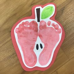 September Crafts, Baby Art Projects, Footprint Crafts, Fall Arts And Crafts, Toddler Art Projects, Toddler Arts And Crafts, Back To School Crafts, Preschool Arts And Crafts