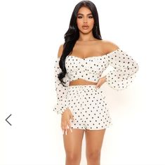 Two Piece Set White Shorts For Night Out In Spring, White Summer Bottoms For Night Out, Casual White Shorts For Night Out, Casual White Bottoms For Date Night, Chic White Shorts For Day Out, Tie Dye Matching Set, Fashion Nova Shorts, Velour Shorts, Waxed Jeans