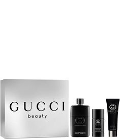 Share Love&#x2C; Gucci Beauty Gift. Celebrate the holiday season with this Gucci Guilty gift set for men.  Extending a loving invitation to explore&#x2C; create and connect with our truest selves&#x2C; Gucci Guilty Pour Femme and Pour Homme fragrances are an ode to self-acceptance&#x2C; friendship and love in all its forms.  Suggestive and unexpected&#x2C; Gucci Guilty Pour Homme Eau de Parfum for Men presents an aromatic fougère that inspires Gucci Guilty Pour Femme, Gucci Beauty, Gift Set For Men, Gucci Guilty, Holiday Gift Sets, Presents For Men, Gucci Men, Mens Cologne, Mens Fragrance