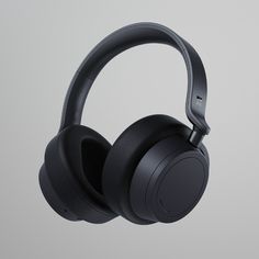 the sony headphones are on display against a gray background