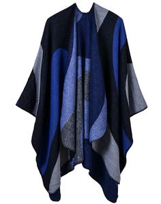 PRICES MAY VARY. 【 Poncho Size】--- Shawl Length : One size 51.2 inch*61 inch (130*150CM) 【Superior Fabric】--- This ponchos for women is made of 50% polyester and 50% acrylic. Comfortable soft fabric draped over the body, warm and cozy shawls for women. 【Fashion Design】--- This womens ponchos and wraps has multiple classic and fashionable styles for you to choose. Free sleeve cloak style, open front, with double-sided reversible, both dark side and light side is suitable for outfits, it is like b Fall Poncho, Poncho Women, Open Front Poncho, Winter Poncho, Knitting Cardigan, Beach Shawl, Womens Poncho, Plaid Poncho, Luxury Winter