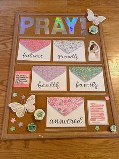 Diy Prayer Board, Prayer Crafts, Sunday School Classroom, Prayer Closet, Prayer Corner, Bible Study Plans, Bible Study Tips, Christian Crafts