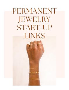 Feeling overwhelmed with everything you need to start a permanent jewelry business? This permanent jewelry buying guide takes all the guess work out of it, and provides EASY, clickable links to EVERYTHING you need.  What you'll get: Over 11 pages of clickable links for everything permanent jewelry related. Options are provided for every budget. A comprehensive purchasing checklist that doubles as a packing list for markets and events. Tried and true product recommendations from permanent jewelry Permanent Jewelry Business, Jewelry Promo, Business Checklist, Permanent Jewelry, Jewellery Marketing, Product Recommendations, Jewelry Essentials, Tried And True, Jewelry Business