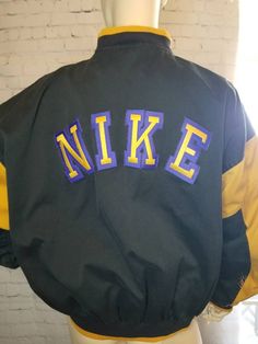 Vintage 90's Varsity Jacket Size XL Retro jacket -please look through photos for blemishes listed. Wear on cuff Small blemish on yellow/gold shoulder Fully lined Purple Letterman Jacket, Nike Varsity Jacket, Varsity Jacket Black, Design Your Own Shirt, Dope Outfits For Guys, 90s Jacket, Retro Jacket, Yellow And Purple, Valentines Gifts For Boyfriend