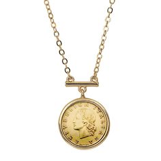 PRICES MAY VARY. ✔ ELEGANT & STYLISH LIRE COIN Necklace - Our necklace is made of jeweler’s metals in a goldtone finish and a genuine Italian 20 Lira Coin. Features the face of Miss Italy facing left with wheat sprigs in her hair. It measures 1 1/4" x 1" x 1/8" and weighs only 2 oz. It has a 1 Year Manufacturer Warranty and comes with a Certificate of Authenticity. ✔ HIGH QUALITY & DESIGN - Our Italian Lire Necklace is made of durable jeweler’s metal. It will never lose its eye-catching design o Necklace Displays, American Coins, White Jewelry Box, Coin Jewelry, White Jewelry, Certificate Of Authenticity, White Gift Boxes, Coin Necklace, Jewelry Online Shopping