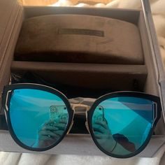 What An Impressive And Useful Gift! Brand New And Beautiful! Questions? Leave A Comment Below! Modern Glass Sunglasses As Gift, Blue Tinted Sunglasses As Gift, Beautiful Questions, Michael Kors Eyeglasses, Kate Spade Sunglasses, Diff Eyewear, Eyeglasses Frames For Women, Eyeglasses For Women, Glasses Accessories