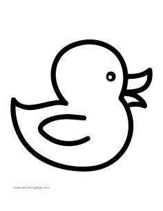 a black and white drawing of a rubber duck