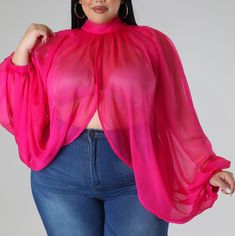 Chic Sheer Chiffon Top, Chic Chiffon Tops For Night Out, Chiffon Long Sleeve Tops For Night Out, Chic Stretch Chiffon Blouse, Chic Chiffon Tops With Sheer Sleeves, Sheer Flowy Chiffon Top, Chiffon Blouse For Night Out With Long Sleeves, Loose Fit Chiffon Top For Night Out, Flowy Chiffon Tops For Night Out