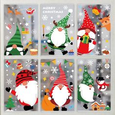 47261078225195 Christmas Wall Stickers, Christmas Window Stickers, Santa Claus Decorations, Diy Wall Decals, Snow Flakes Diy, Glass Decals, Corner Wall, Merry Christmas Decoration, Jungle Party