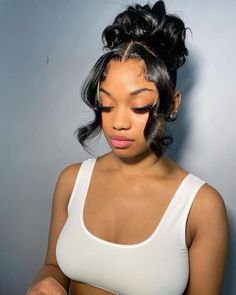 Kręcony Bob, Prom Slay, Black Hair Wigs, Frontal Wig Hairstyles, Birthday Hairstyles, Hairstyle Inspiration, Frontal Hairstyles