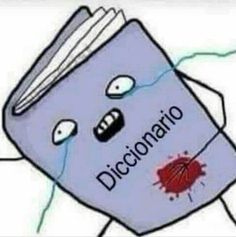 a cartoon book with the words diccinaro on it