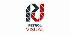 the logo for petrol visual, which is designed to look like an abstract geometric design