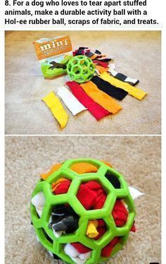 an image of a ball made out of cloths on the floor with instructions to make it