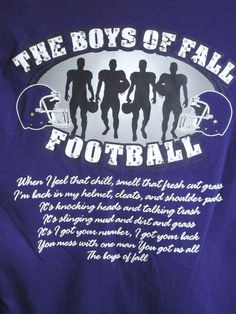 the boys of fall football t - shirt