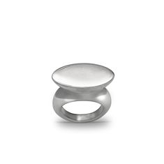 Silver Ring - This silver signet is a cast and fabricated, hollow-form ring, displaying a modern, minimalist aesthetic. Available in half sizes 7.59.5. Modern Minimalist Aesthetic, Hollow Ring, Hollow Form, Silver Signet Ring, Artful Home, Minimalist Aesthetic, Signet Ring, Precious Metals, Modern Minimalist