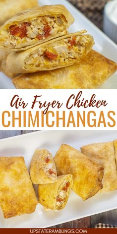 Air Fryer Chicken Chimichangas Air Fried Chimichangas, Chimichanga Air Fryer Recipe, Chimichanga Recipe Air Fryer Beef, Oven Fried Chicken Chimichangas, Leftover Fried Chicken Recipes, Boneless Chicken Wings Recipe, Boneless Chicken Wings, Leftover Chicken Recipes