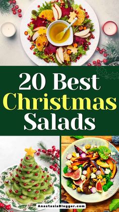 Best Christmas Salad Recipes Souper Salad Gingerbread Recipe, Christmas Salad Bar Ideas, Small Salad Ideas, Summer Christmas Salad, Christmas Tree Salad Ideas, Xmas Salads Ideas, Winter Salads For Parties Entertaining, Holiday Salad Recipes Christmas Dinners, Winter Lettuce Salad