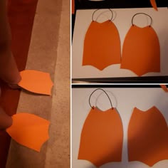 cut out pieces of paper with scissors to make an origami woman's dress