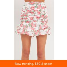 in stock Ruffled Mini Skirt, Ruffle Linen, Artisan Candles, Rose Skirt, Best Fragrances, Floral Ruffle, Cotton Skirt, Ivory Color, Skirts For Sale