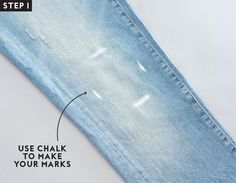 How to Distress Your Jeans in 8 Easy Steps How To Make Ripped Jeans, Altering Clothes, Destroyed Denim