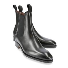 CHELSEA BOOTS IN BOX-CALF BLACK Crocodile Boots, Chelsea Boots Outfit, Chelsea Shoes, Cordovan Shoes, Mens Dress Boots, Black Alligator, Brown Chelsea Boots, Botas Chelsea, Men's Shoes Accessories