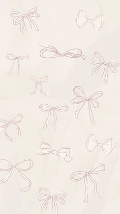 an image of bows drawn on paper