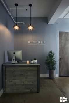 the reception area is clean and ready for guests to use it as an office space