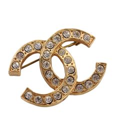 Authentic, pre-owned Chanel rhinestone gold pin brooch. This is a classic vintage brooch by Chanel that you will love! Would make quite the statement on your coat, jacket, blouse, dress or scarf. Made in France Chanel Pins, Jacket Blouse, Gold Pin, Chanel Jewelry, Vintage Brooch, Vintage Chanel, Classic Vintage, Pin Brooch, Blouse Dress