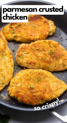 Parmesan Crusted Chicken Pan Fried, Pan Seared Chicken Tenders, Parmesan Crusted Chicken Oven, Dinner Chicken Breast, Chicken Bits, Easy Chicken Breast Recipes, Chicken Bakes, Iron Foods, Chicken Breast Recipes Dinners