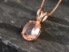 Rose Gold Morganite Pendant, Created Morganite, Pink Diamond Pendant, Dainty Rose Gold Pendant, Morganite Pendant, Rose Gold Plated Necklace Pink Gold Necklace, Morganite Necklace, Green Diamond Rings, Morganite Jewelry, Morganite Pendant, Pink Pendant, Dainty Rose, Emerald Ring Gold, Blue Diamond Ring