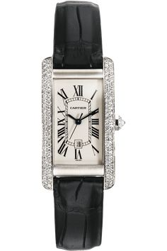 This pre-owned Tank Americaine is crafted from white gold with a silver dial featuring roman markers. Replete with a... black alligator strap with deployant clasp, it is an exceptional choice for any collection. Cartier exists where timekeeping meets the world of exquisite jewelry. Across its exceptional collections, Cartier strives to present a perfect equilibrium between form and function, utilizing an astute combination of modern innovation and esteemed watchmaking tradition. Cartier Tank Americaine, Watch Winders, Black Alligator, Cartier Tank, Pre Owned Rolex, Exclusive Gift, Sport Watches, Exquisite Jewelry, Watch Strap