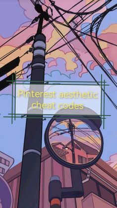 an image of a street sign that says pinterest aesthetic cheap codes