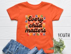 Support Indigenous awareness with our Every Child Matters shirt, designed to honor Orange Shirt Day 2024 and promote Truth and Reconciliation. A portion of every purchase of tgis September 30th Tshirt goes directly to Indigenous First Nations causes, making this tee not just a statement, but a contribution.   Please review all photos for respective size charts. How to Order: 1. Review all photos. 2. Choose your size from the drop-down menu. 3.Add to cart and repeat for additional items. PROCESSI Graphic Print Tops For Awareness Events, Cotton Graphic Print Shirt For Awareness Events, Cotton Shirt With Graphic Print For Awareness Events, Cotton Tops With Letter Print For Awareness Events, Truth And Reconciliation, Orange Shirt Day, Every Child Matters, Orange Shirt, First Nations