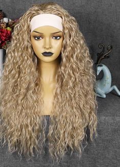 -Color: Blonde -Hair: Synthetic fiber -Temperature: Up to 428F - Fits all head sizes with adjustable straps and combs -Length: Long -IN STOCK & READY TO SHIP FROM U.S.A- -Delivery Time: Domestic 1-3 Business Days... International 8-12 Business Days Style Wig, Wave Wig, Synthetic Wig, Synthetic Wigs, Synthetic Fiber, Blonde Hair, Daily Wear, Adjustable Straps, Wigs