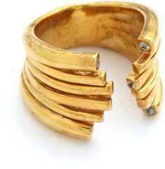 Ceramic Jewellery, Style Basics, Golden Ring, Kelly Wearstler, Beautiful Ring, Contemporary Jewelry, Amelie, Jewelry Art