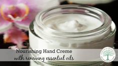 Homemade nourishing hand cream is healing to dry skin and has scents that are musky, earthy, sweet, relaxing and are just wonderful. Make your own today!