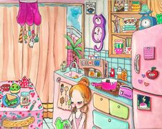 Webtoon Aesthetic, Cute Laptop Wallpaper, Art Journal Therapy, Grunge Art, Anime Fairy, Drawing Skills, Pastel Art, Kawaii Art, Funky Art