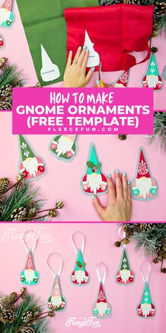 how to make gnome ornaments with free templates from the paper quinchen blog