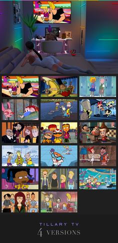 the simpsons characters are all in different positions