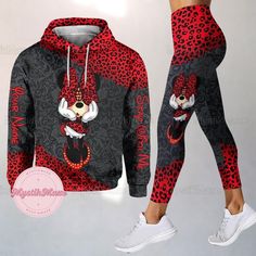 Introducing our Personalized Minnie Hoodie: Celebrate your love for Disney with our enchanting Disney Minnie Hoodie. Made with premium materials, Disney World Gifts, Hoodie And Leggings, Minnie Mouse Hoodie, Leopard Hoodie, Outfit Yoga, Disney Hoodies, Leggings Hoodie, Leggings Set, Activewear Sets