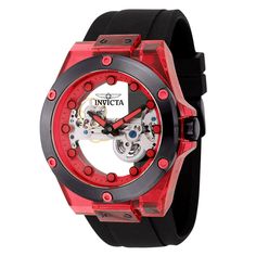 This eye-catching Invicta watch from the Speedway collection is powered by an accurate Mechanical movement, with a red case. Its face is decorated by a red, stainless steel dial, and protected by a sturdy Flame Fusion Crystal. A black, band completes this timepiece that can resist water for up to 100 m. Conveying time with the utmost sophistication while keeping in mind the needs of the active sportsman, the Invicta Speedway collection will effortlessly transpose into any journey. An asset to any activity, allow the Speedway to merge into your sporting and working life.From Invicta's founding more than a century ago to the present day, innovation and excellence have been at the core of each era and collection throughout the brand's history. Here at Invicta stores, you will find the largest Red Analog Watch Accessories As Gift, Red Chronograph Watch With Analog Display, Formal Red Automatic Chronograph Watch, Red Watch Accessories With Subdials As A Gift, Red Automatic Chronograph Watch With Round Dial, Red Automatic Watch Accessories For Gifts, Automatic Red Watch Accessories For Gifts, Red Automatic Watch Accessories As Gift, Automatic Red Watch Accessories As Gift