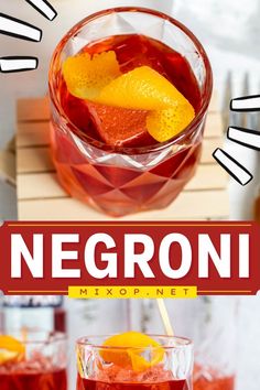 Serve this fun party cocktail! You don't want to miss out on this Negroni recipe. Nothing beats this classic Italian cocktail that's vibrant and flavorful! Variations on this alcoholic mixed drink included! Negroni Recipe, Fun Drinks Alcohol, Italian Cocktails, Mixed Drinks Alcohol, Negroni, Classic Italian, Mixed Drinks