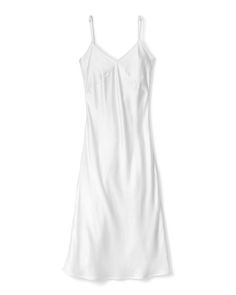 Women's White Silk Cosette Night Dress White Silk Nightgown, Blue Silk Robe, White Night Dress, Robe Silk, Luxury Sleepwear, Silk Nightgown, Nightgowns For Women, Jennifer Fisher, Tea Length